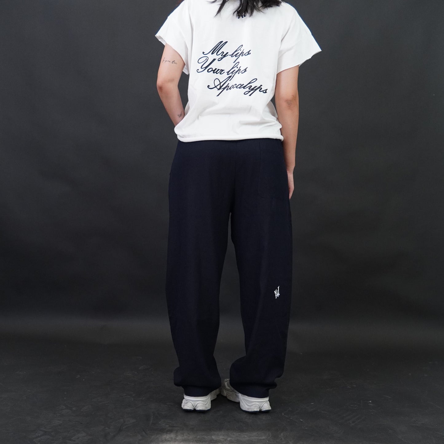 PANTALONE LINO OVER CON COULISSE DEEP NAVY
