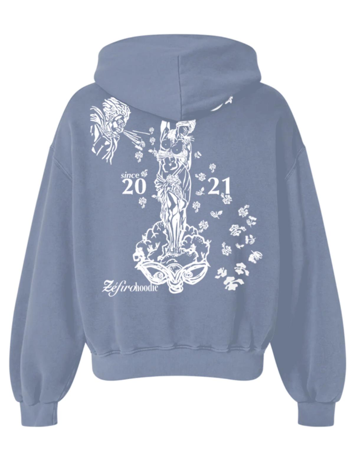 Apocalyps Archive Zefiro Sky Hoodie | Boxy Fit Made in Italy