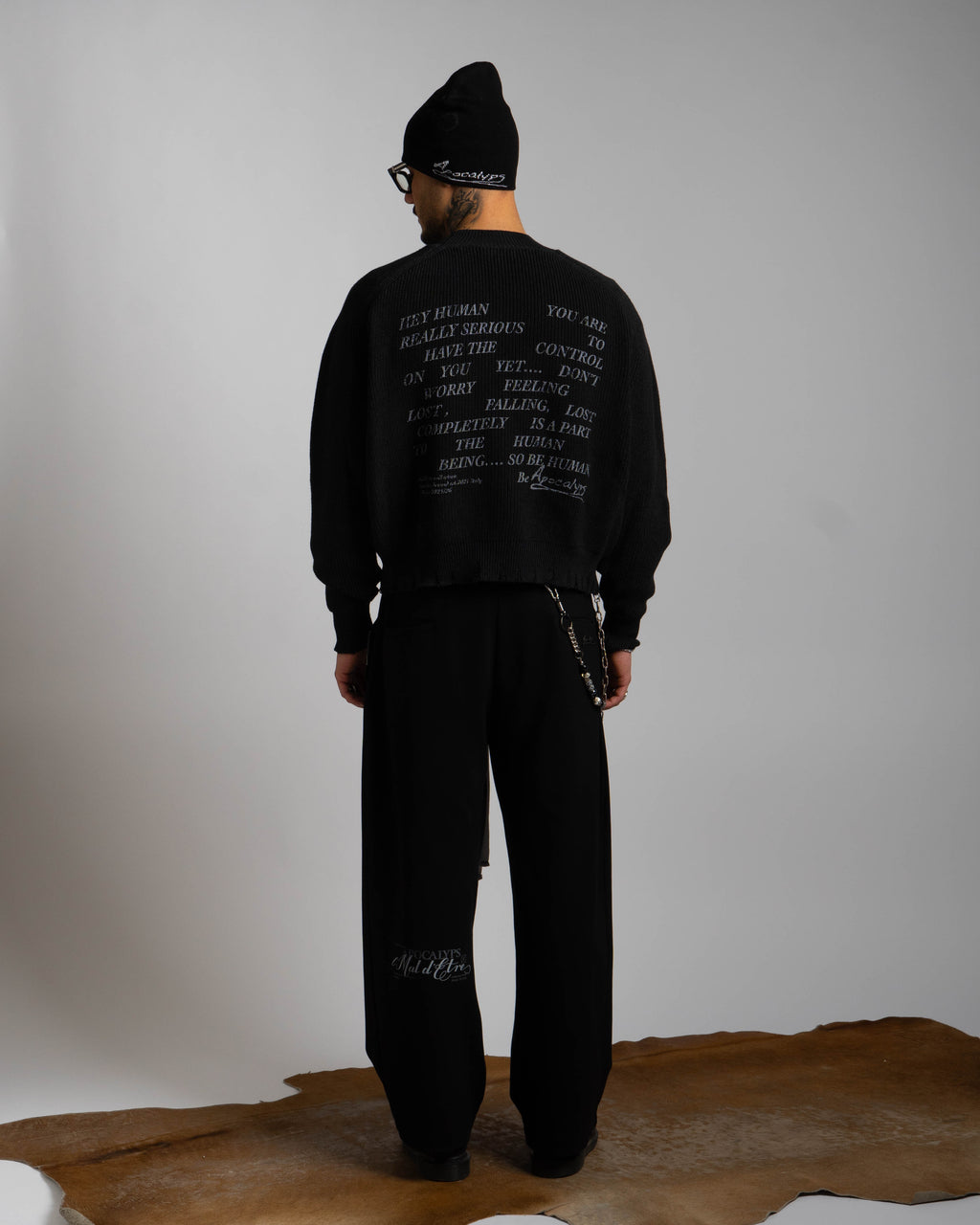 Mal d’être “Vide” — Maglione Finezza 5 Punto Pannocchia Nero