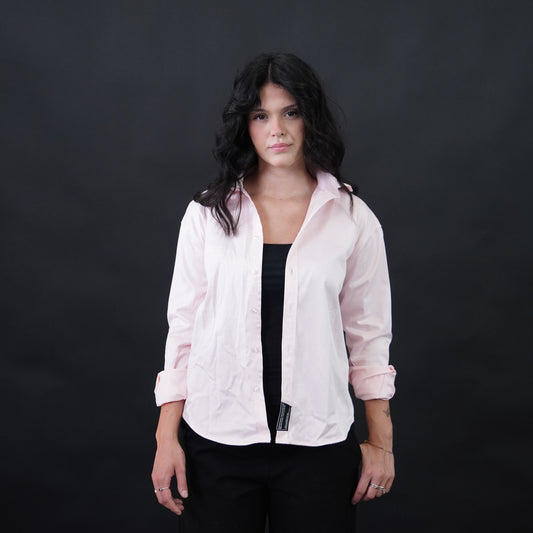 CAMICIA COTONE M/LUNGHE TINTA UNITA ROSA