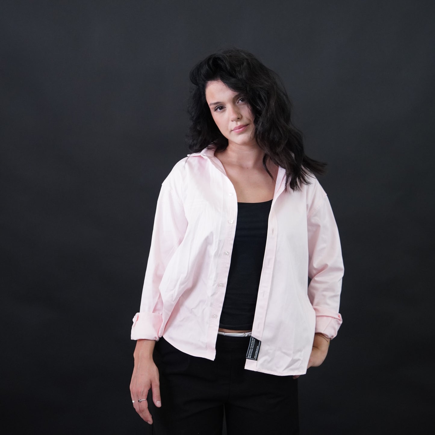 CAMICIA COTONE M/LUNGHE TINTA UNITA ROSA