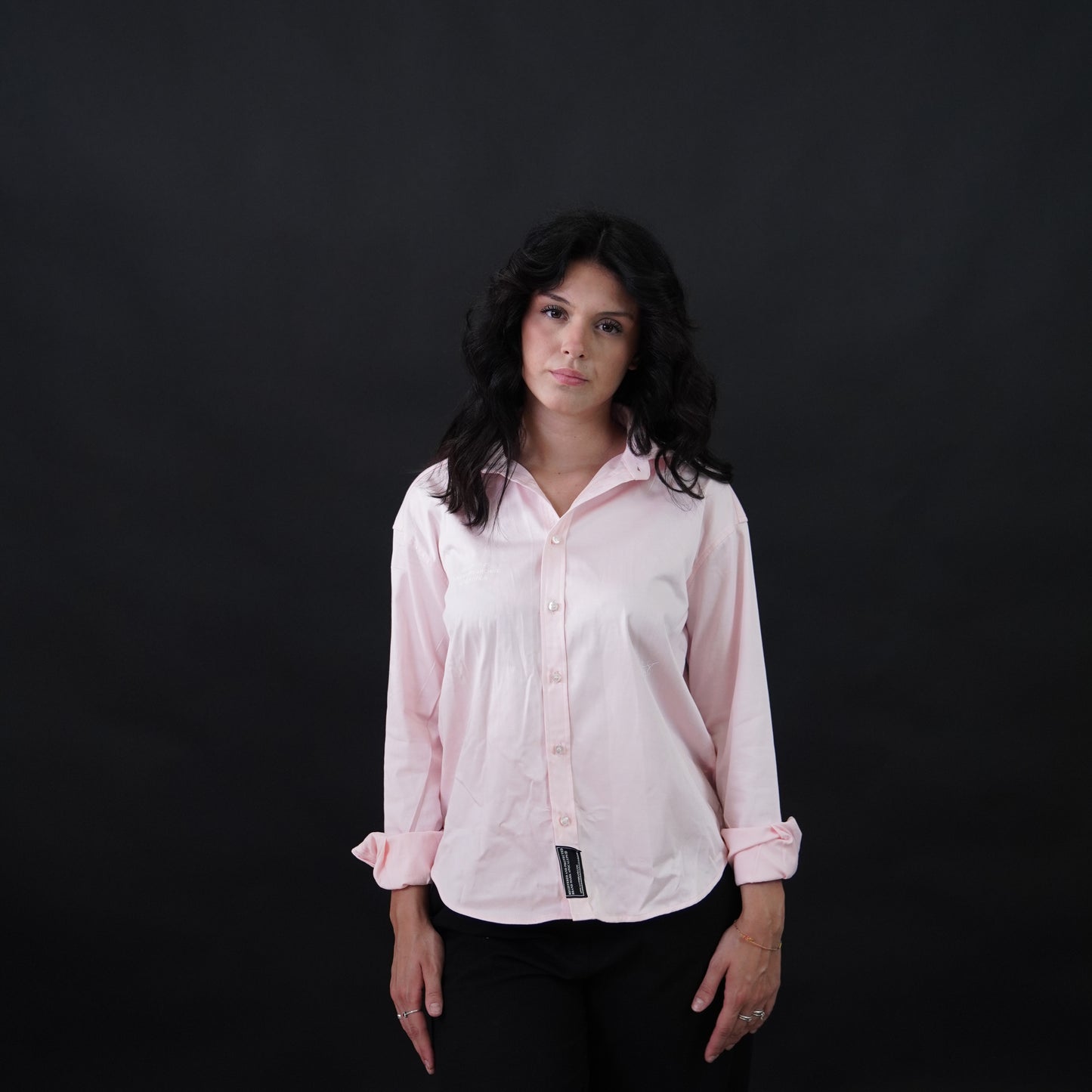 CAMICIA COTONE M/LUNGHE TINTA UNITA ROSA