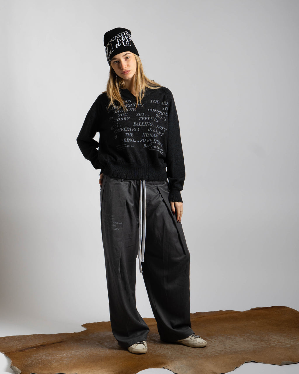 Mal d’être “Résurgence” — Maglione Finezza 7 con Polo Collar Ossidiana