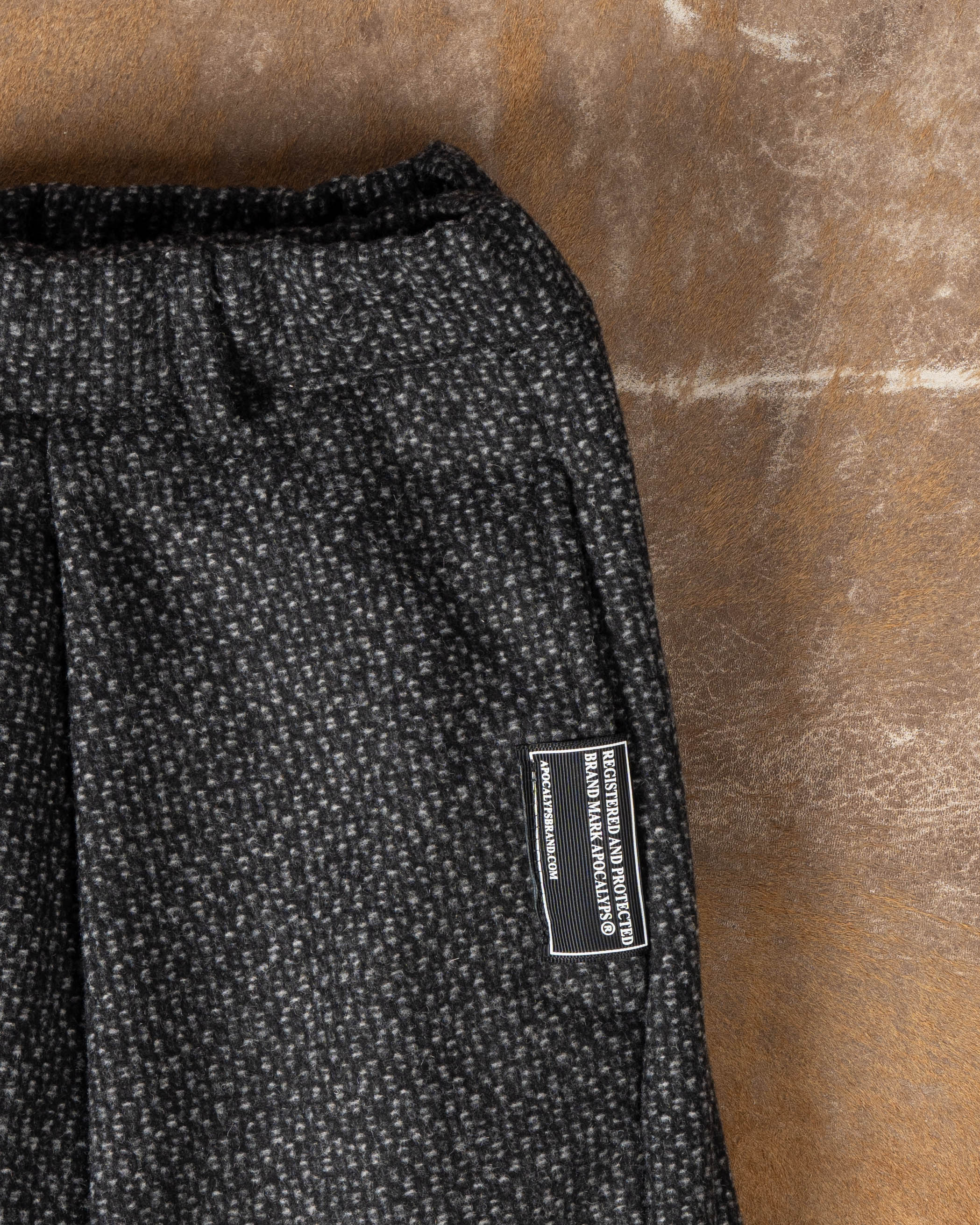 Mal d’être “Fardeau” — Pantaloni Sartoriali intarsio misto Cotone e Lana