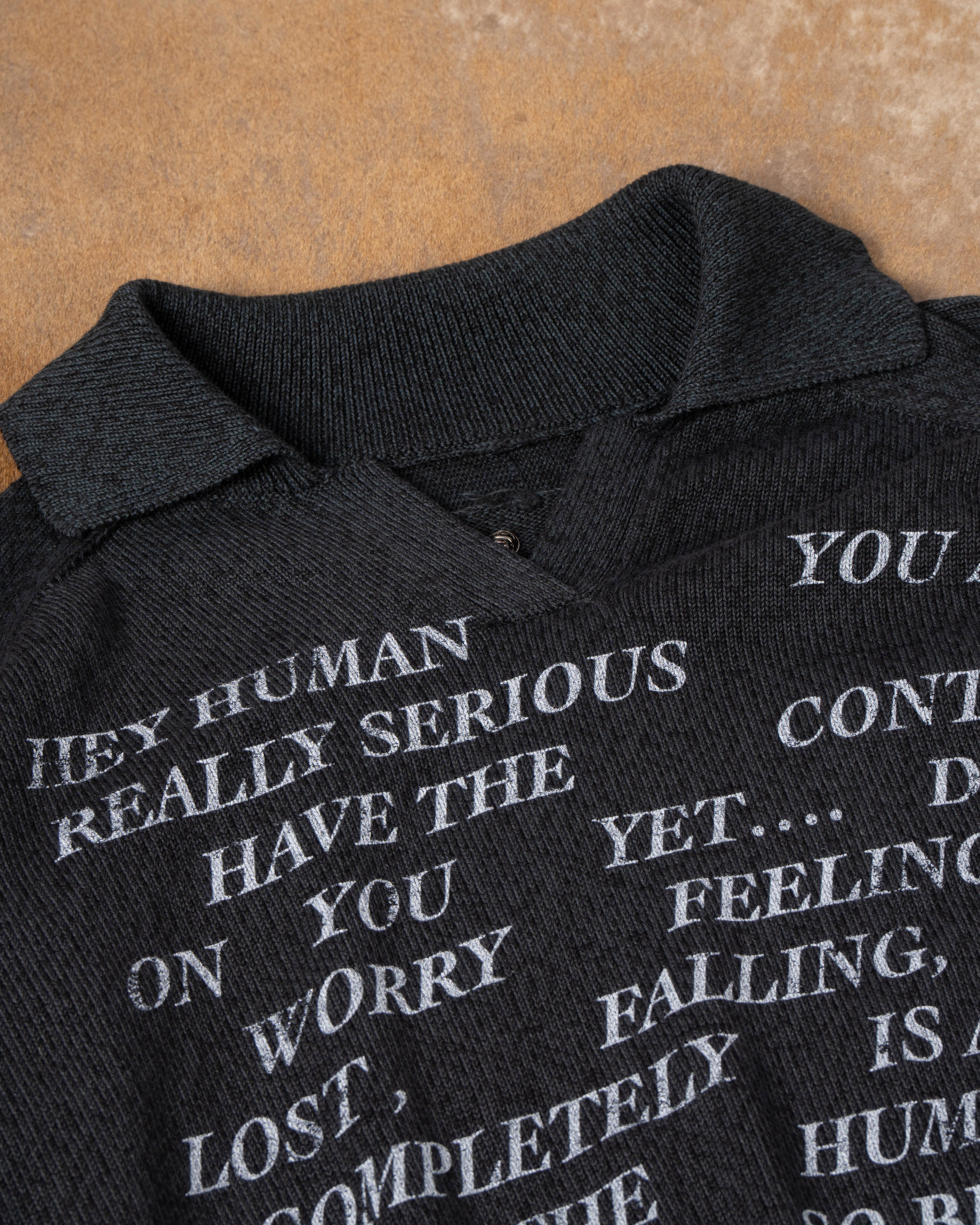 Mal d’être “Résurgence” — Maglione Finezza 7 con Polo Collar Ossidiana