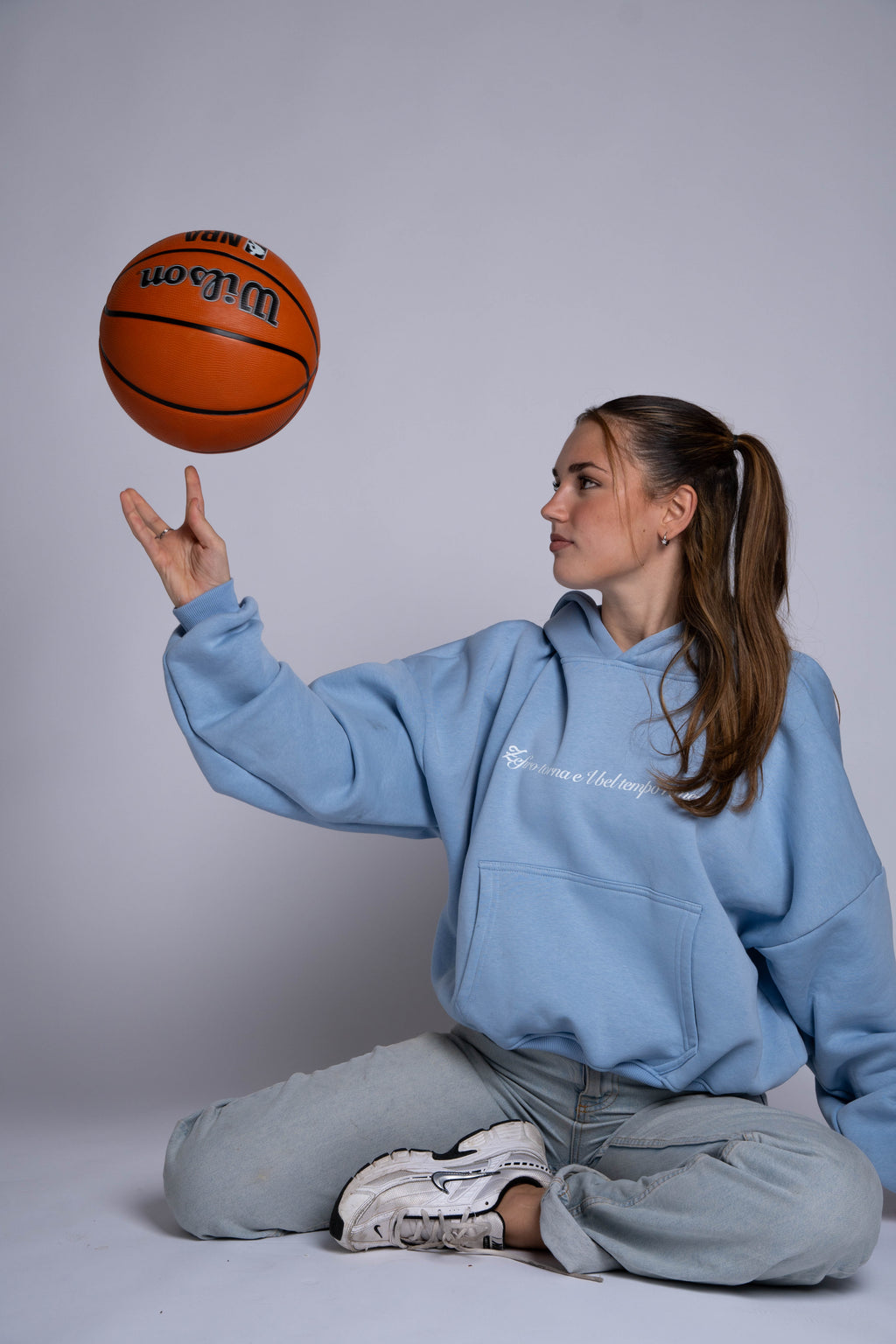 Apocalyps Archive Zefiro Sky Hoodie | Boxy Fit Made in Italy