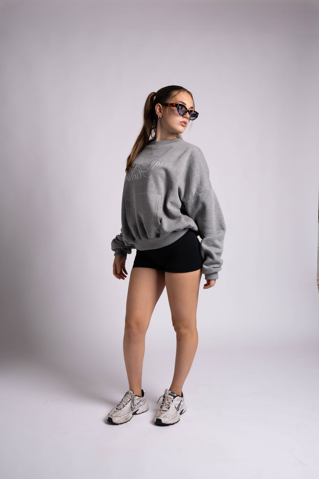 Apocalyps Archive Signature Crewneck – Grey Mélange | Boxy Fit Made in Italy
