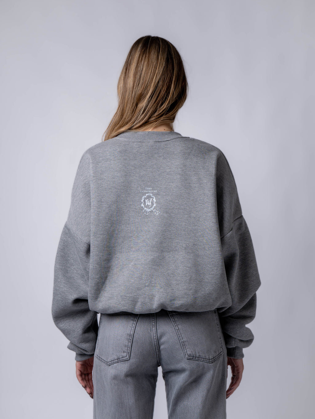 Apocalyps Archive Signature Crewneck – Grey Mélange | Boxy Fit Made in Italy