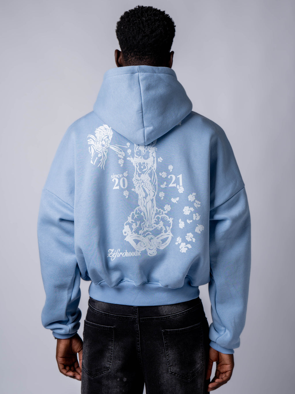 Apocalyps Archive Zefiro Sky Hoodie | Boxy Fit Made in Italy