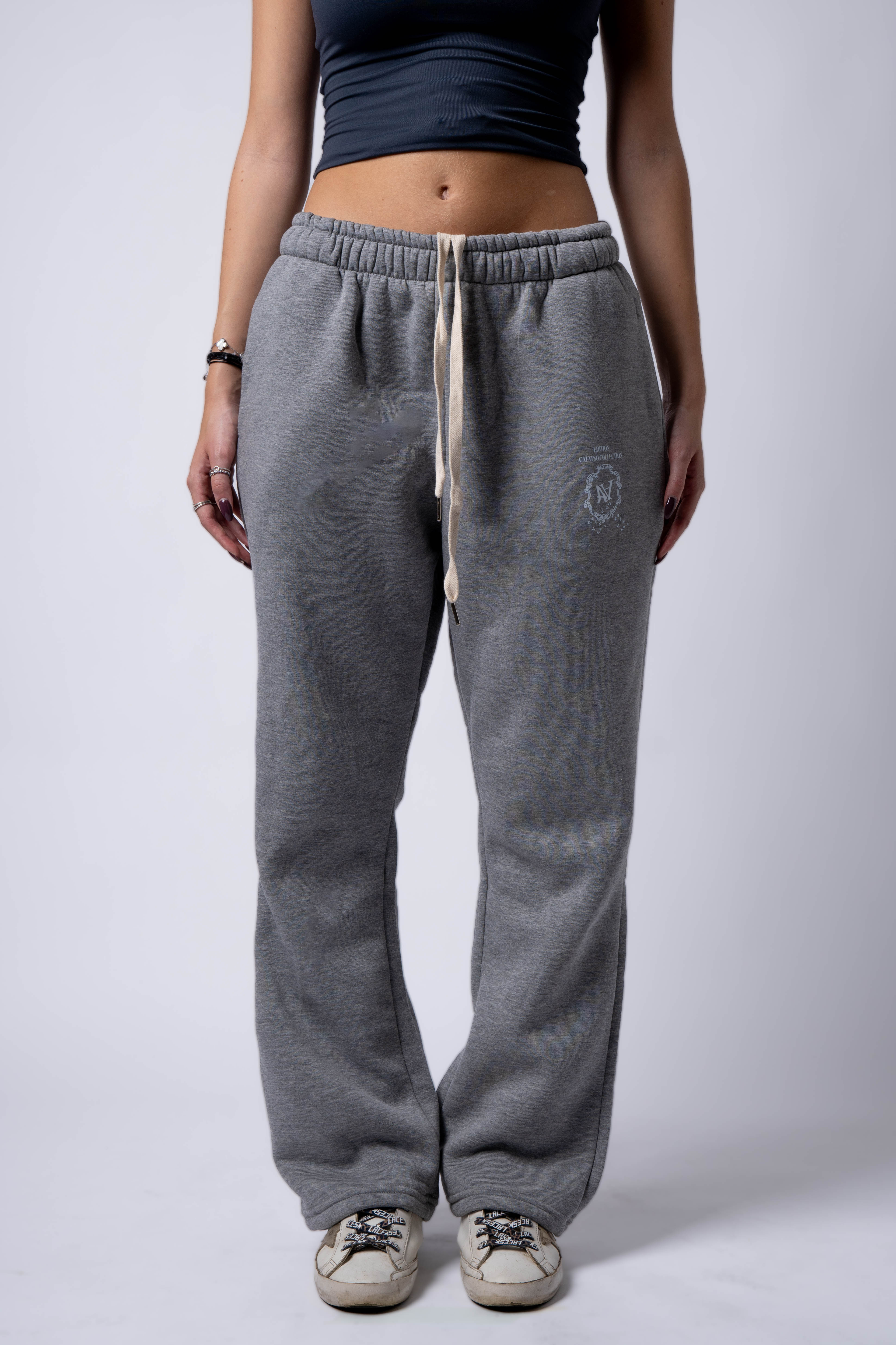 Apocalyps Archive Signature Sweatpant – Grey Mélange | Bootcut Made in Italy