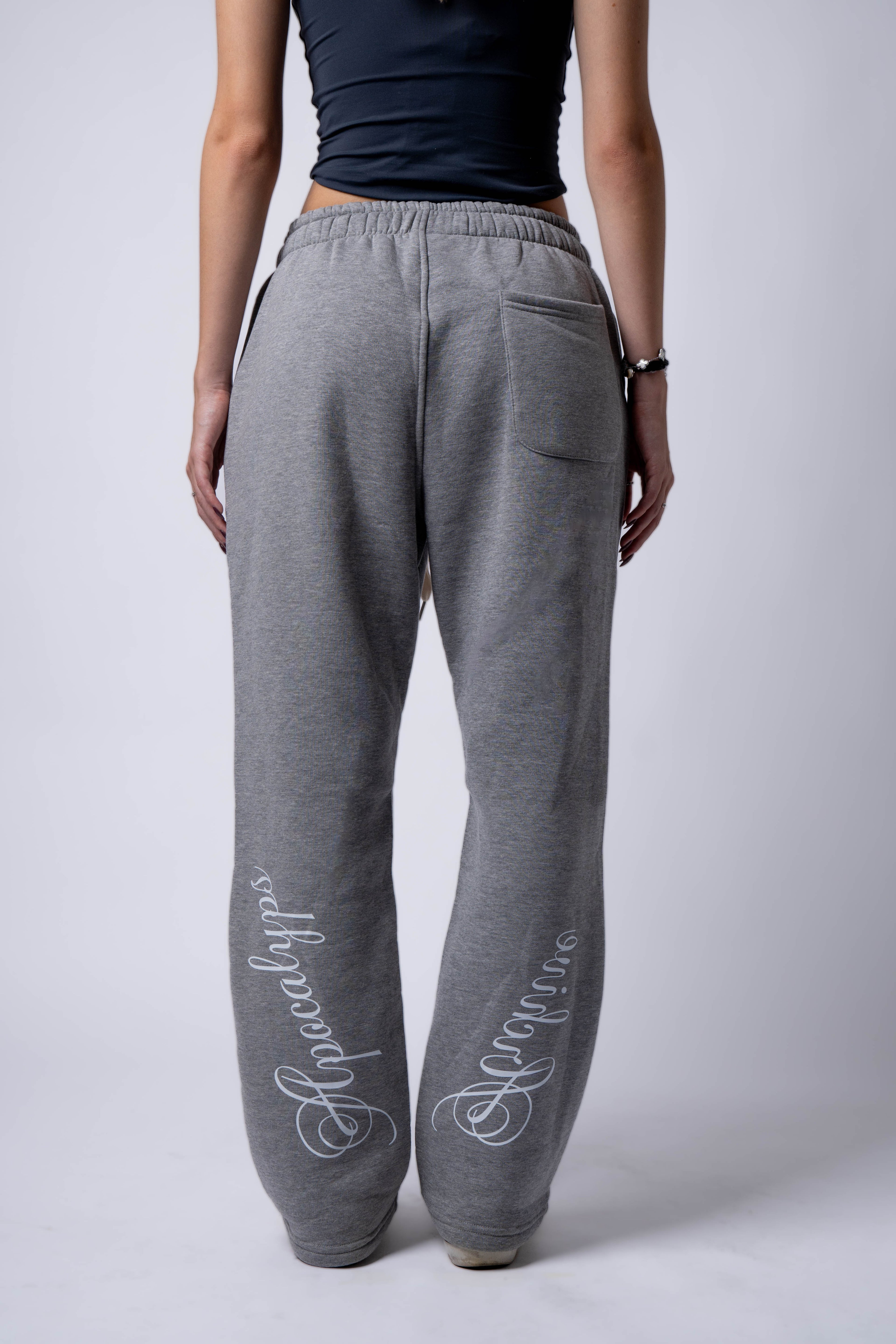 Apocalyps Archive Signature Sweatpant – Grey Mélange | Bootcut Made in Italy