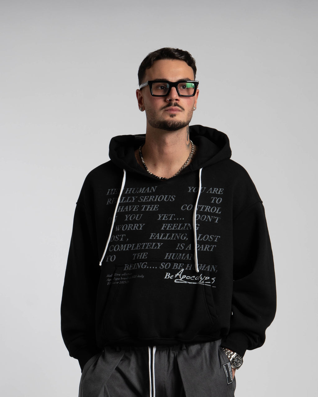 Mal d’être “Solitude” — Felpa con Cappuccio e Coulisse