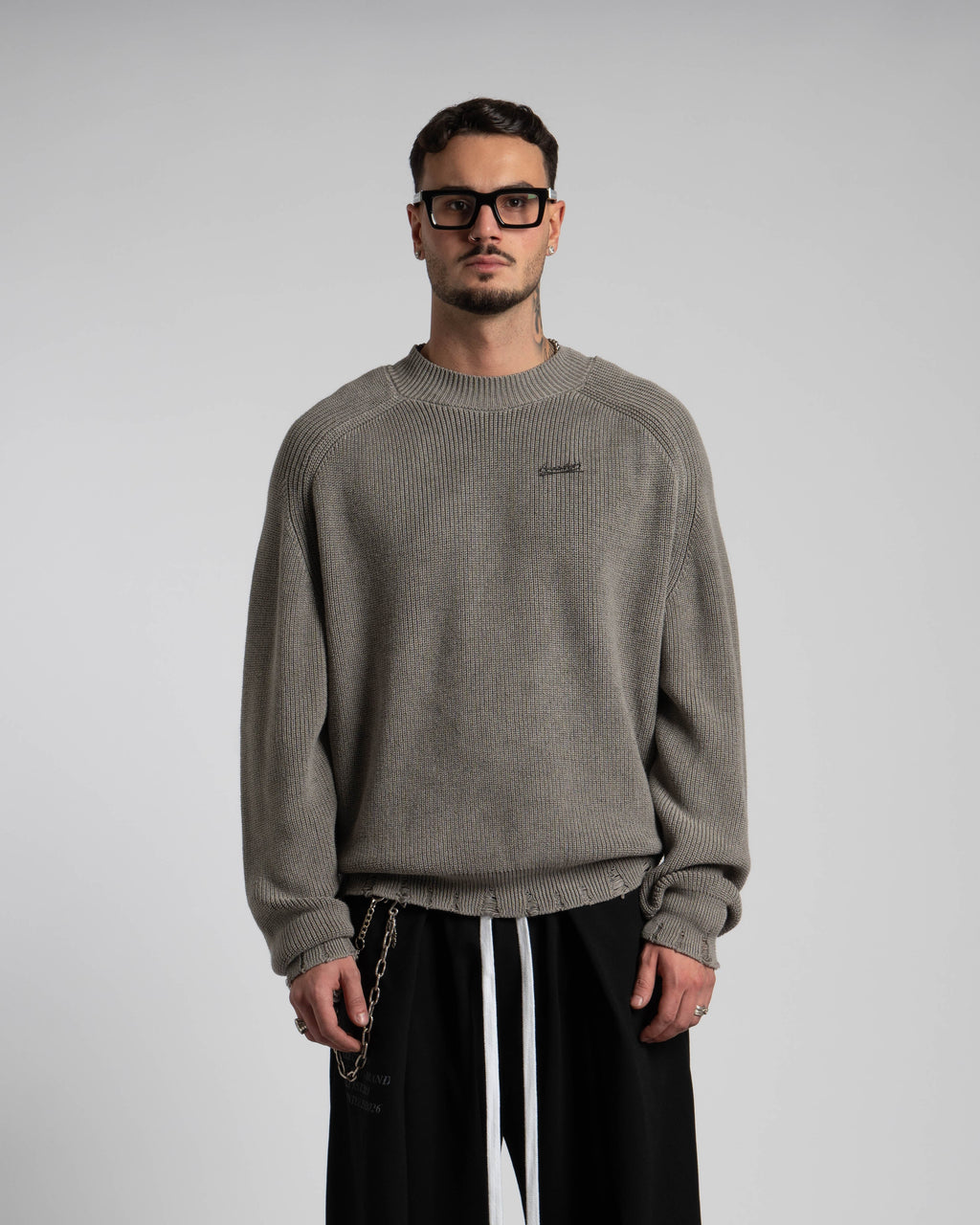 Mal d’être “Rancœur” — Maglione Finezza 5 Punto Pannocchia Onix