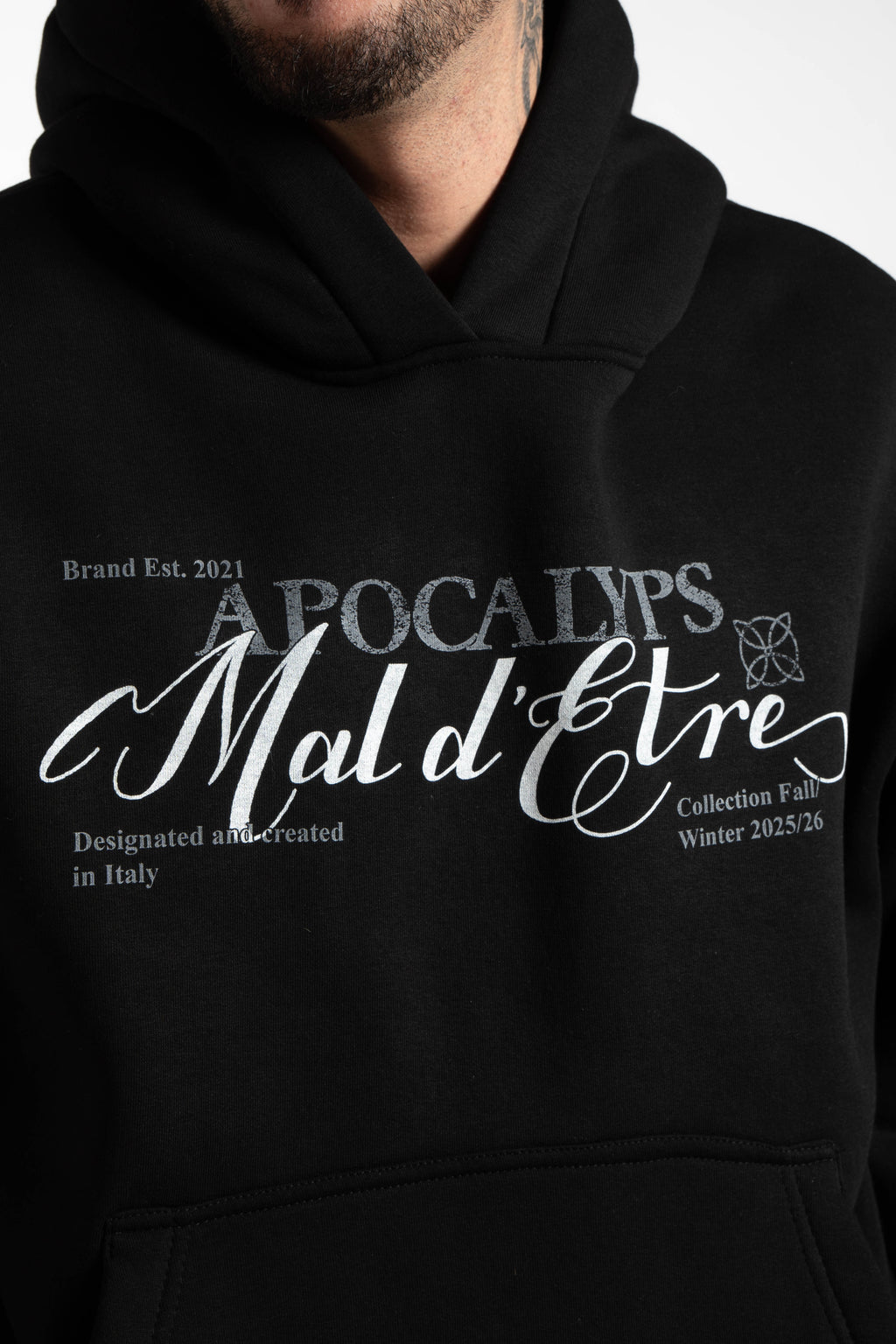 Mal d’être “Désir” — Felpa con Cappuccio e Logo