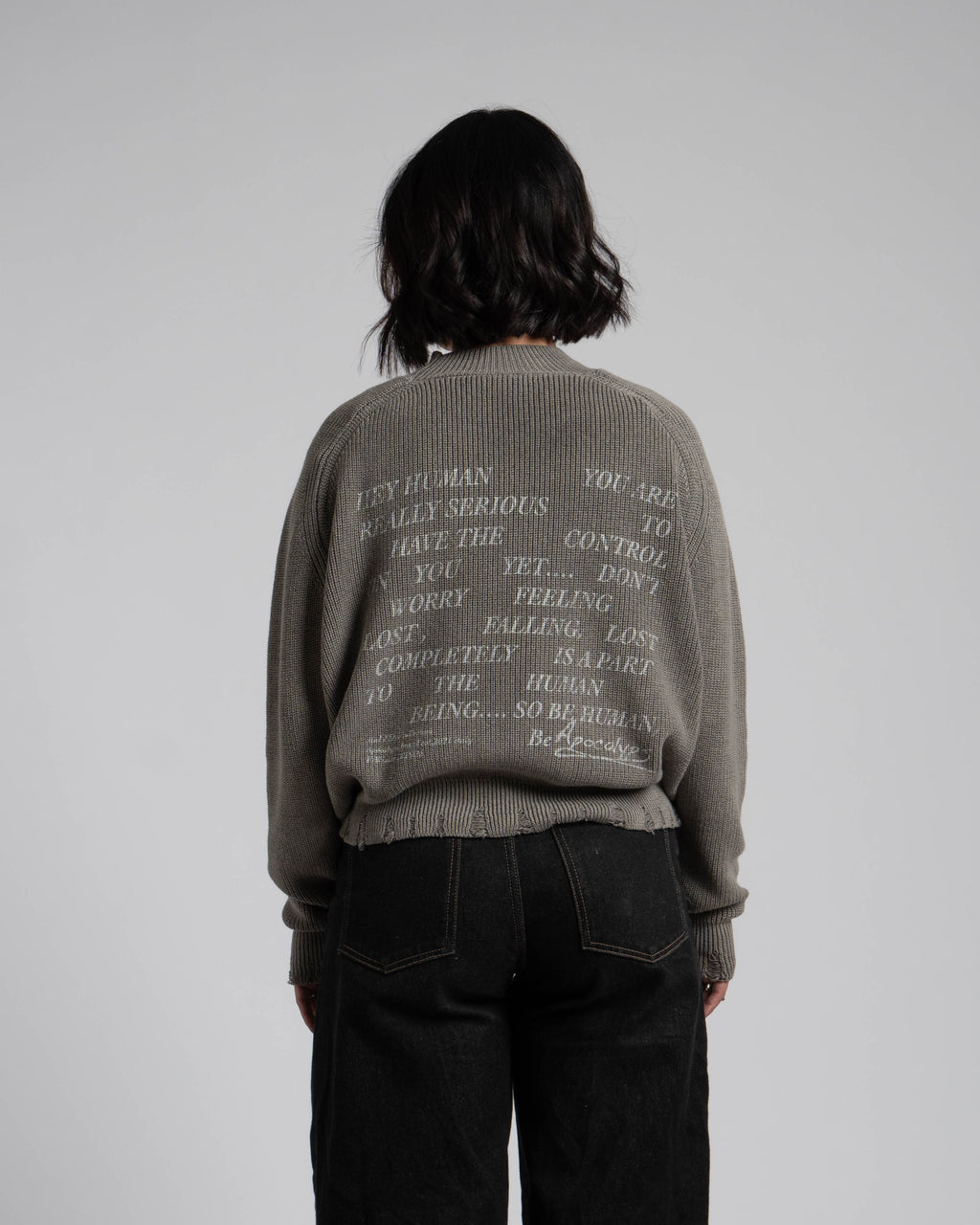 Mal d’être “Rancœur” — Maglione Finezza 5 Punto Pannocchia Onix