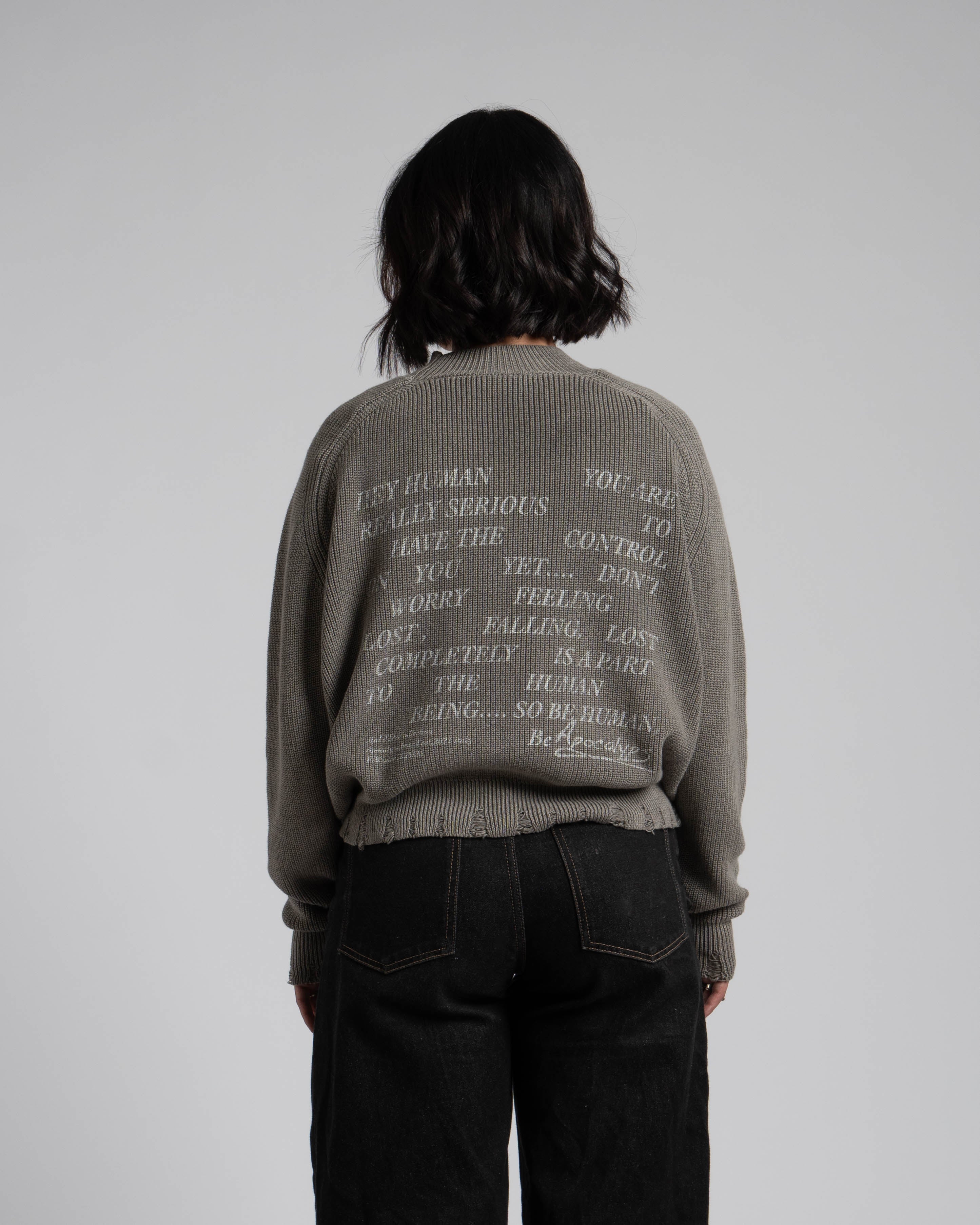 Mal d’être “Rancœur” — Maglione Finezza 5 Punto Pannocchia Onix