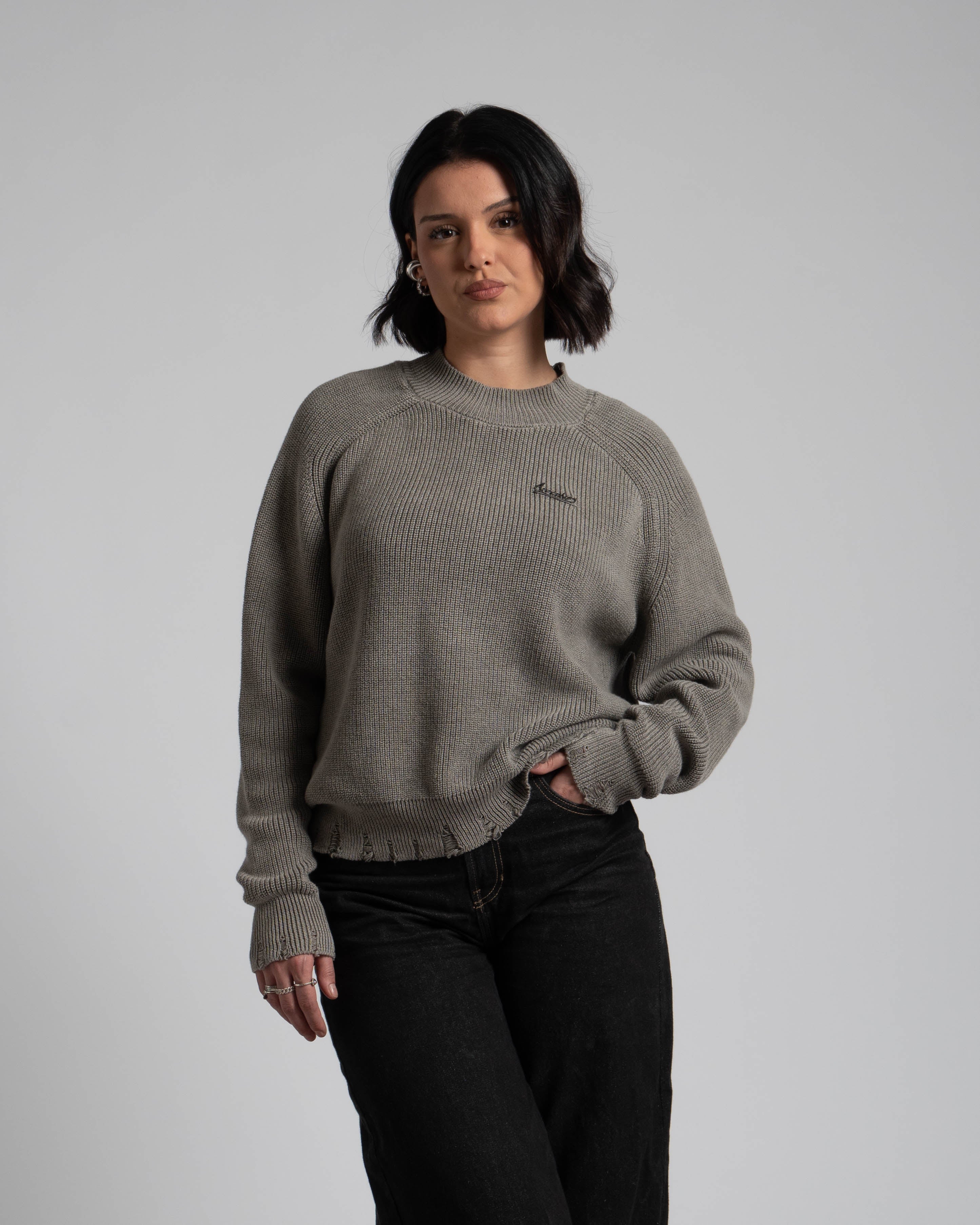 Mal d’être “Rancœur” — Maglione Finezza 5 Punto Pannocchia Onix