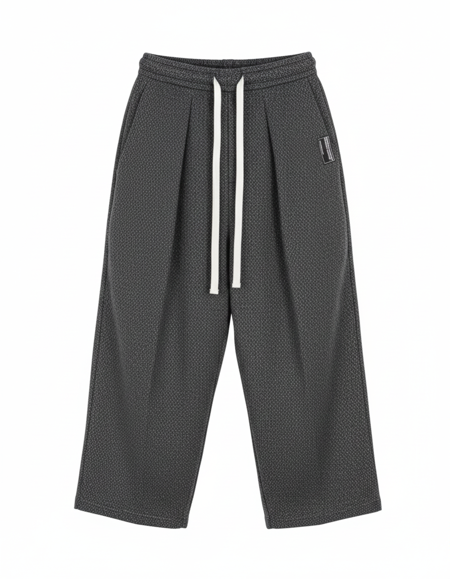 Mal d’être “Fardeau” — Pantaloni Sartoriali intarsio misto Cotone e Lana