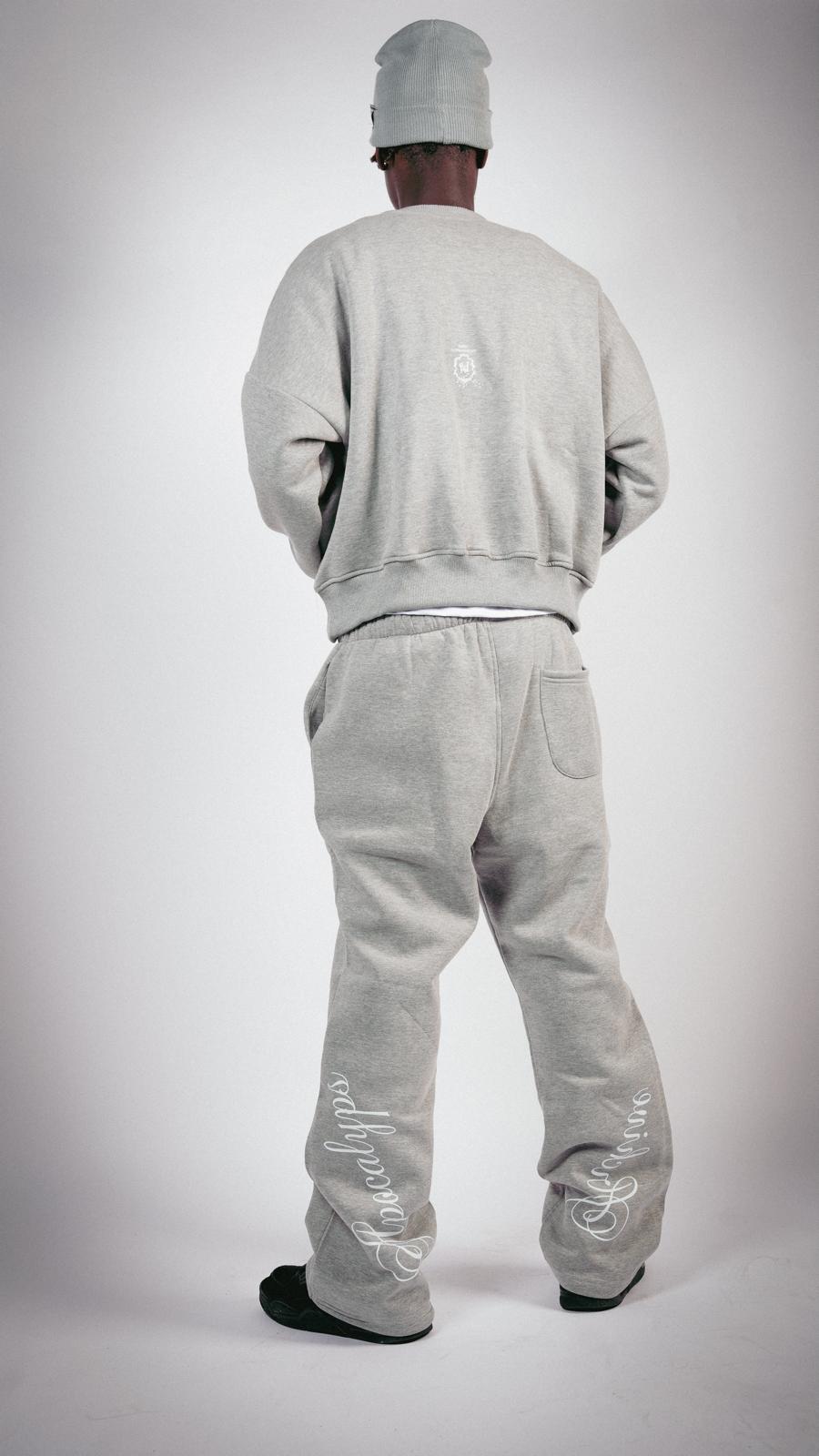 Apocalyps Archive Signature Sweatpant – Grey Mélange | Bootcut Made in Italy