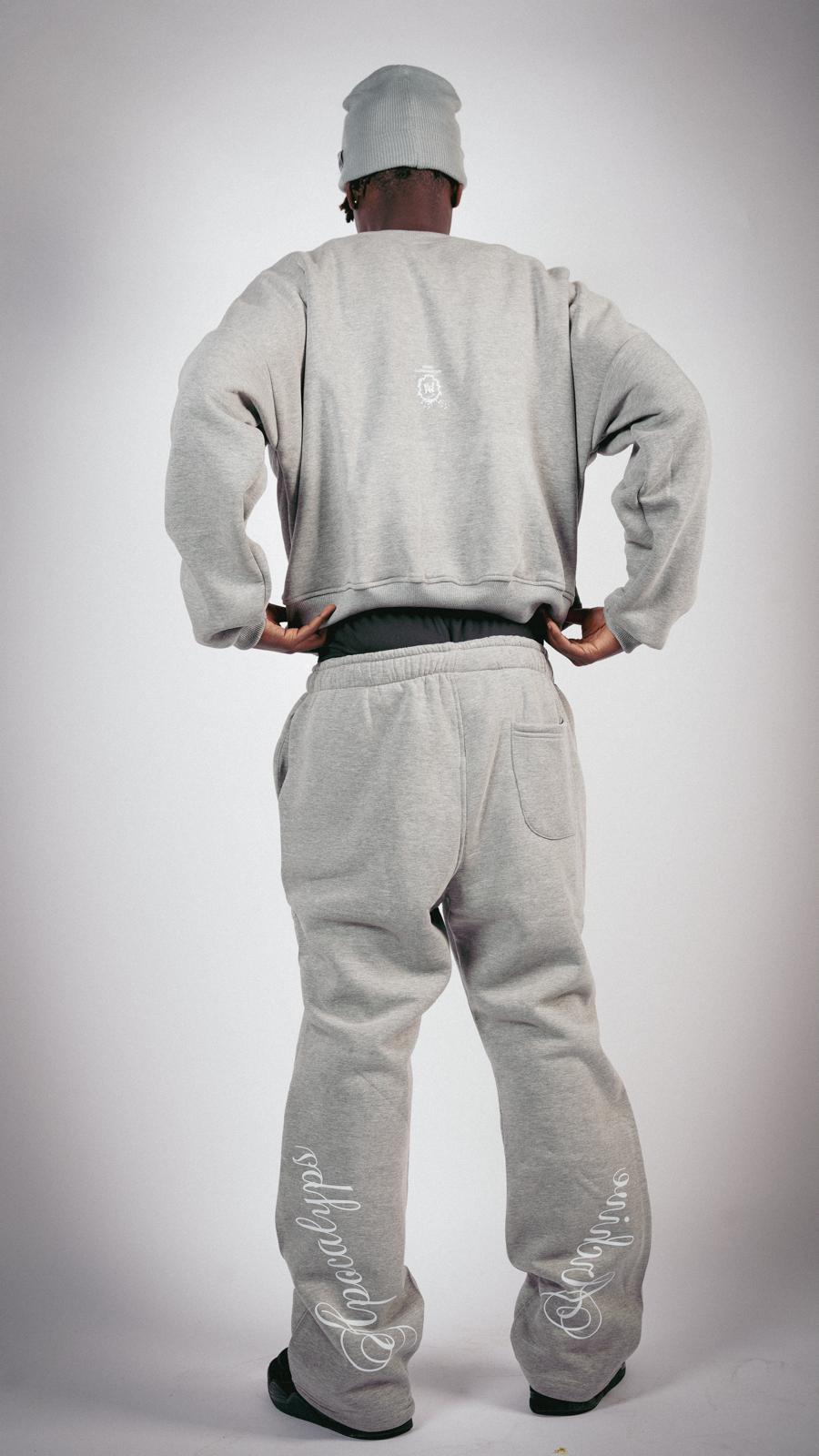 Apocalyps Archive Signature Sweatpant – Grey Mélange | Bootcut Made in Italy