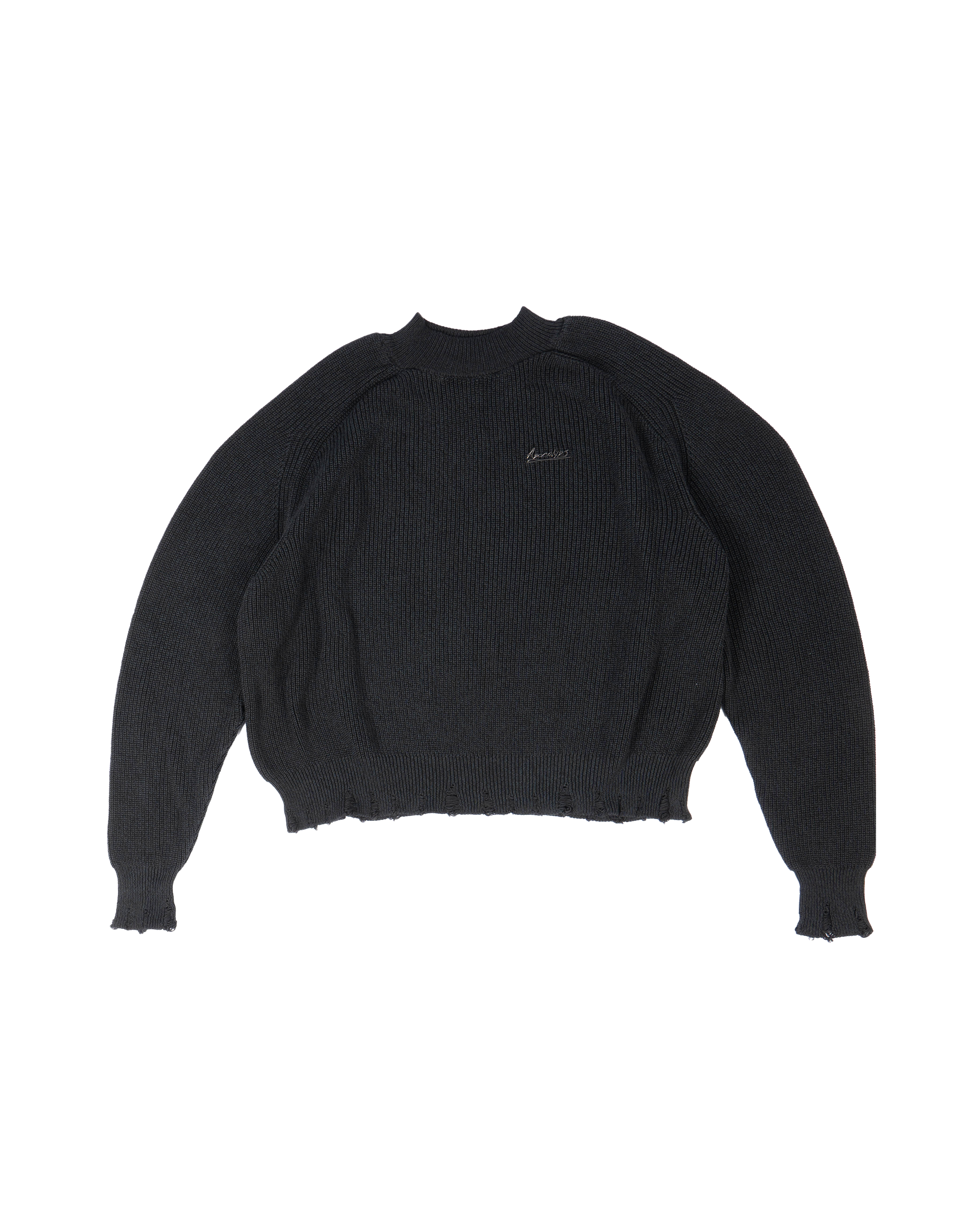 Mal d’être “Vide” — Maglione Finezza 5 Punto Pannocchia Nero