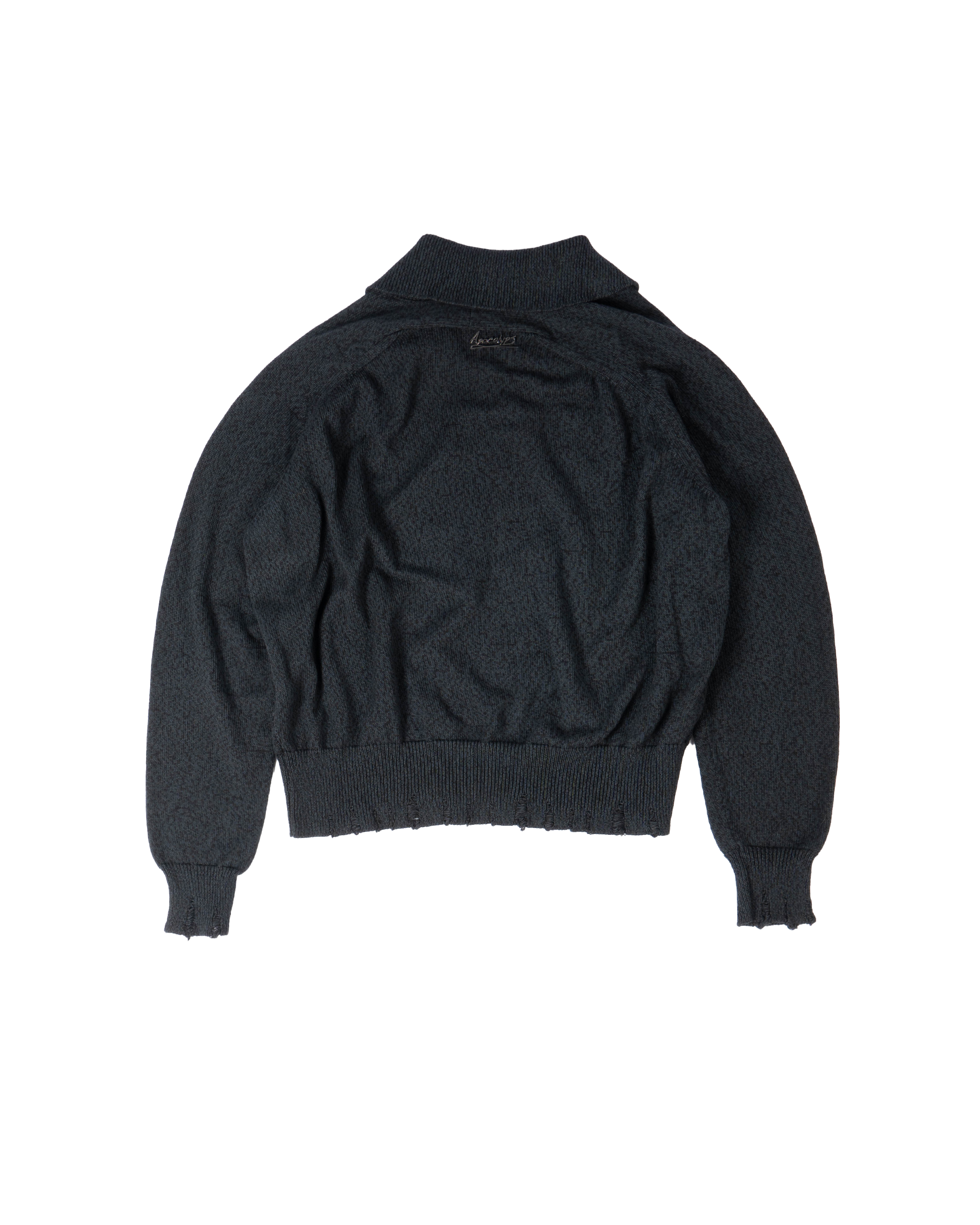 Mal d’être “Résurgence” — Maglione Finezza 7 con Polo Collar Ossidiana