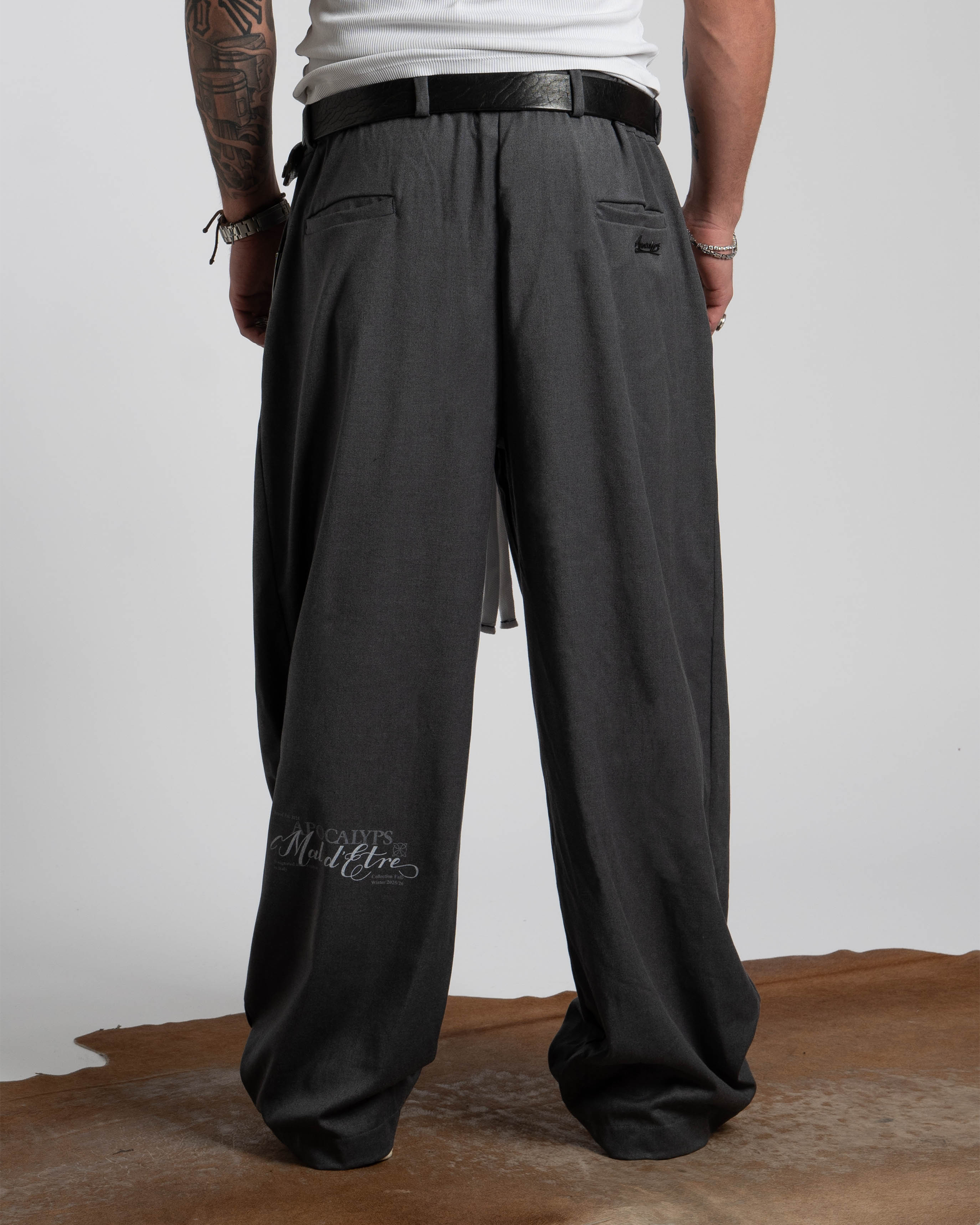 Mal d’être “Fardeau” — Pantaloni Sartoriali in Misto viscosa Grigio