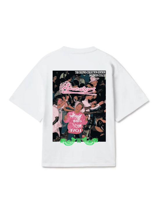 Apocalyps archive party white graphic tee