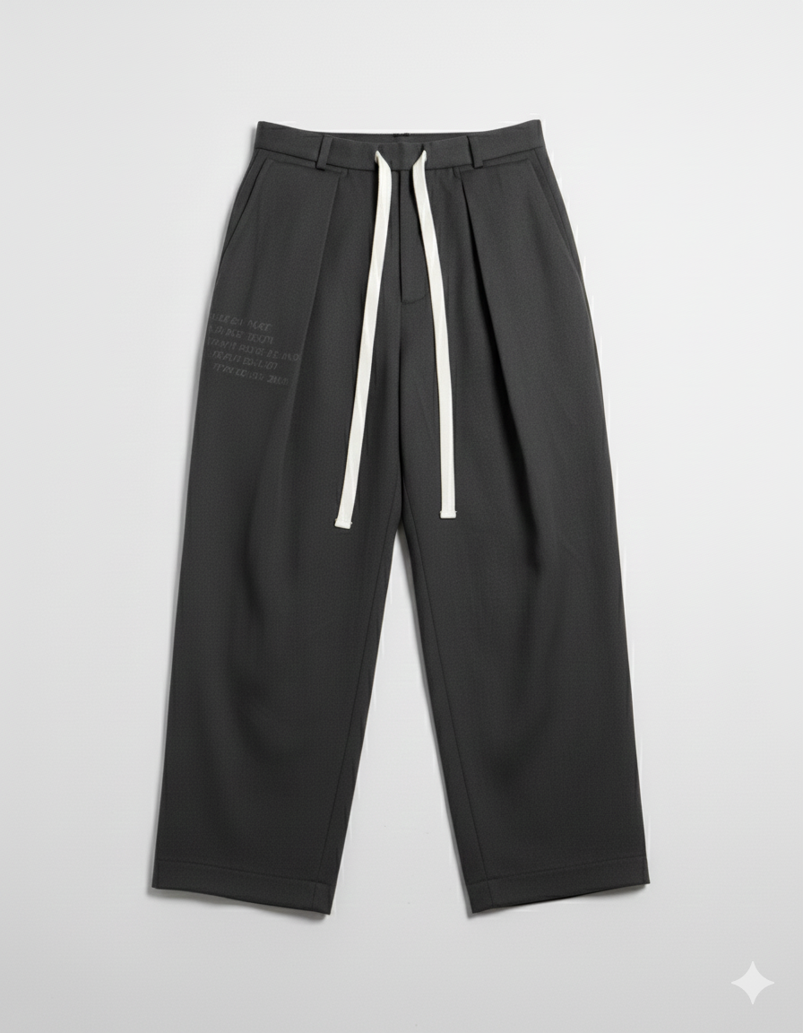Mal d’être “Fardeau” — Pantaloni Sartoriali in Misto viscosa Grigio