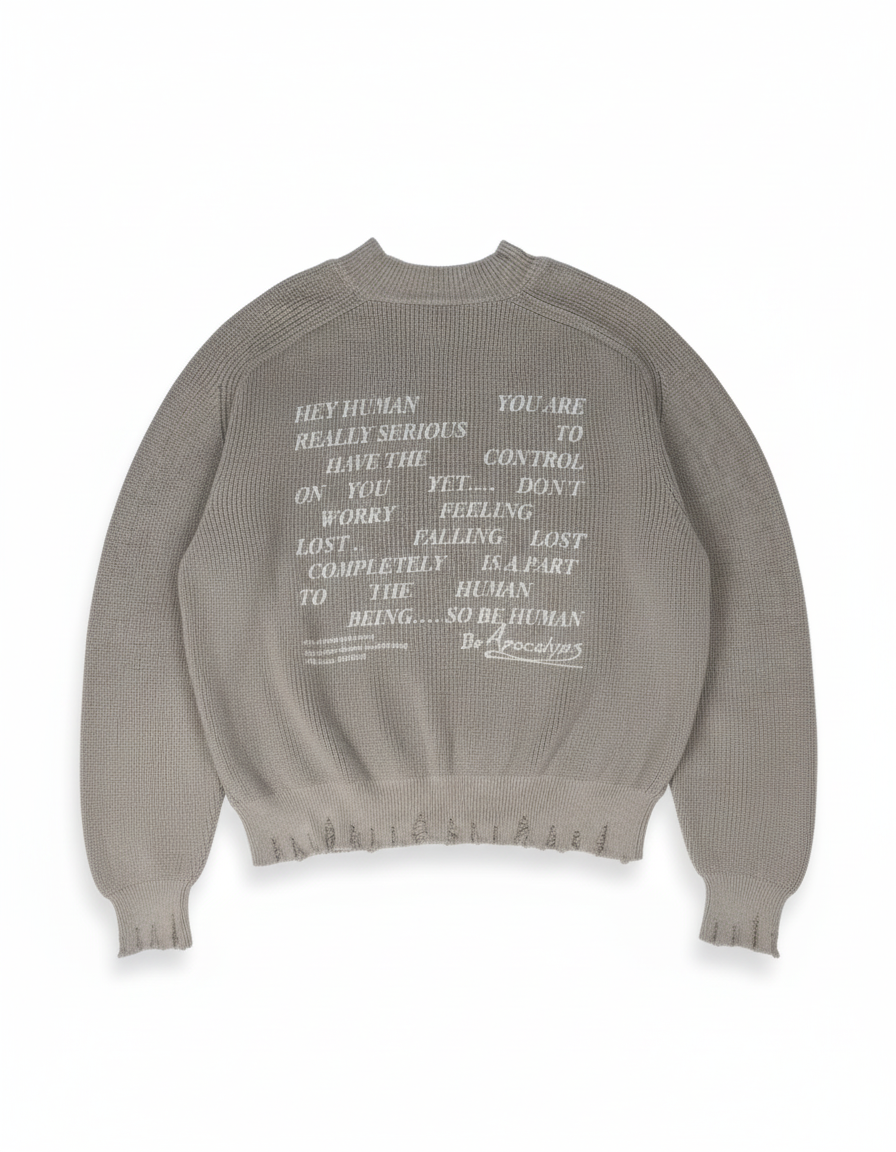Mal d’être “Rancœur” — Maglione Finezza 5 Punto Pannocchia Onix